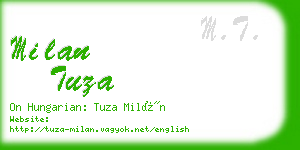 milan tuza business card